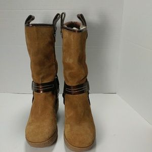 Cole Haan Tan suede riding boots